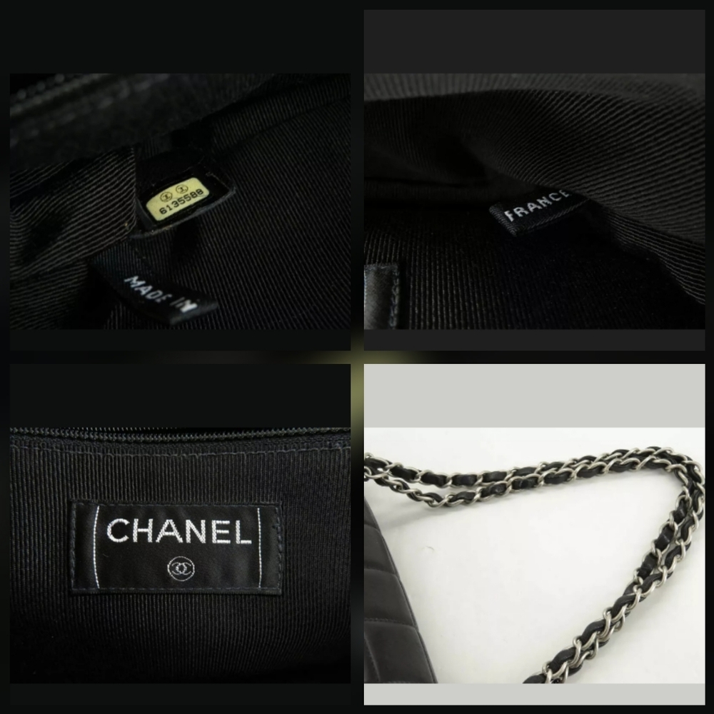 CHANEL Chocolate Bar Black Lambskin Crossbody  Bag - Picture 5 of 10